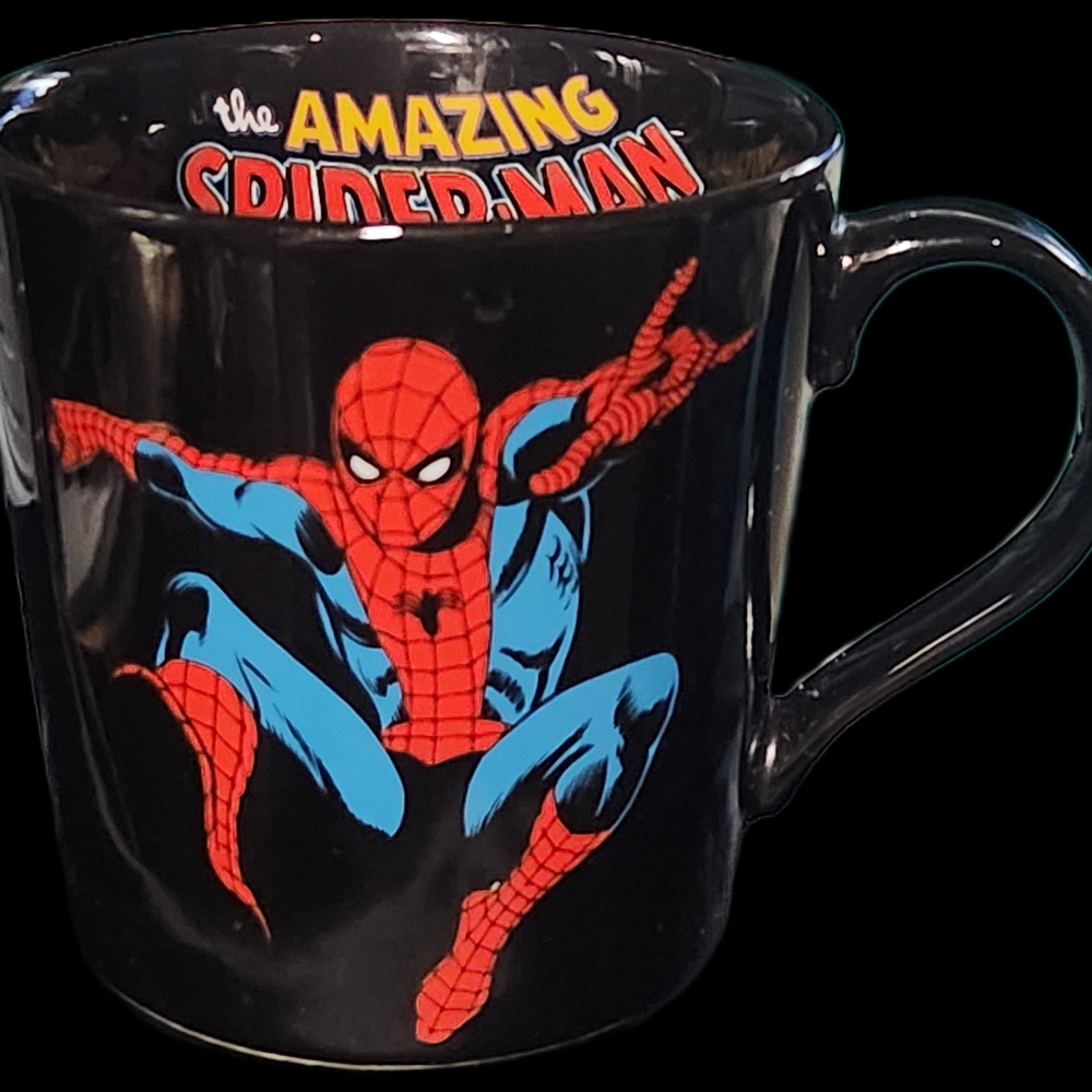 Marvel The Amazing Spiderman 12oz Coffee Tea Mug Black Comics